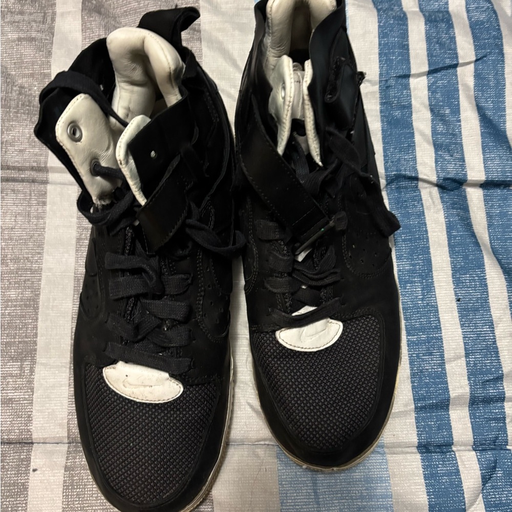 Nike Black and White High-Top Sneakers